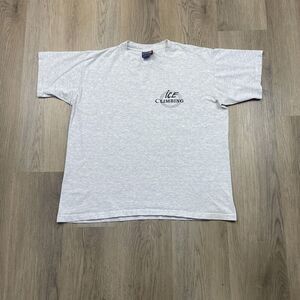 Vintage Weekends Beachwear Shirt Mens Large Ice Climbing Graphic 90s Outdoor
